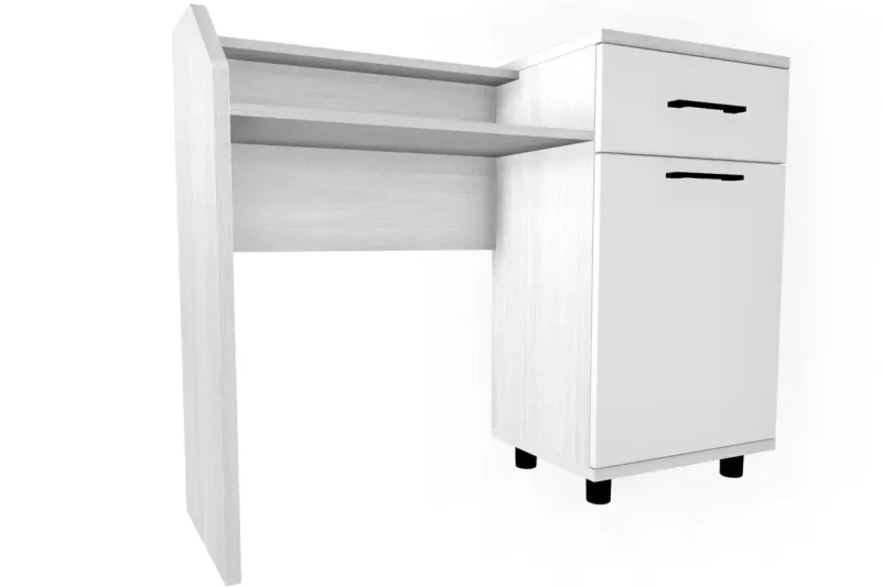 Стол туалетный СТ-5001-СЯ-БГ (Снежный Ясень/Белый Бриллиант Глянцевый) — Мебель-центр Озерцо