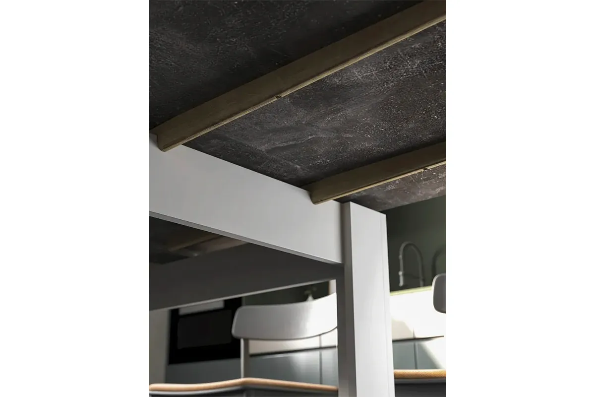 Стол раздвижной Промо тип 4 (Белый/Ателье темный) - купить в Озерце