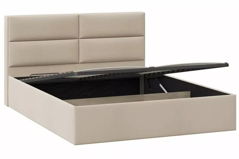 Кровать универсальная Глосс с ПМ Тип 1 (1600) (Велюр Мокко светлый) - купить в Озерце