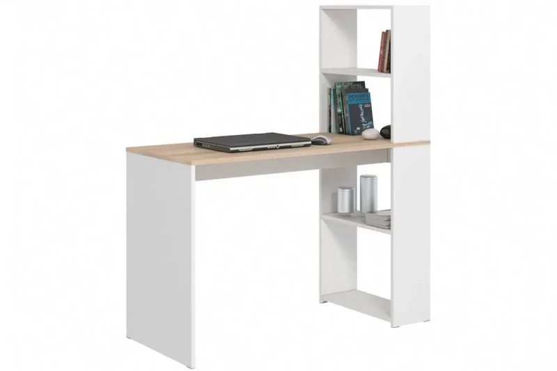 Стол письменный Лаки тип 2 (Дуб Сонома/Белый) — Мебель-центр Озерцо