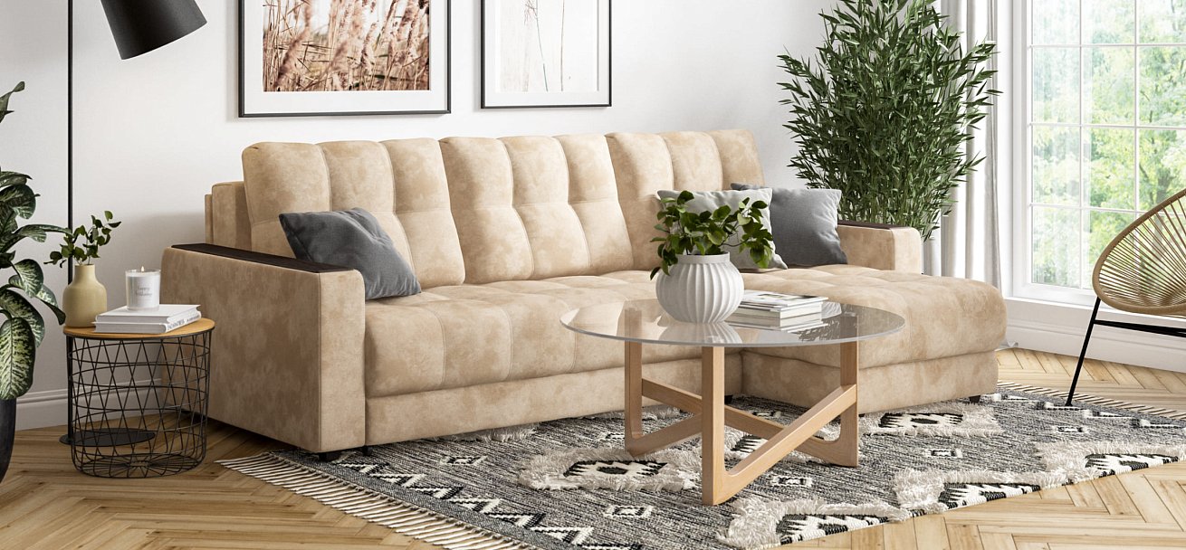 Угловой диван BOSS 3.0 Classic XL велюр Alkantara пепел — купить в Озерце