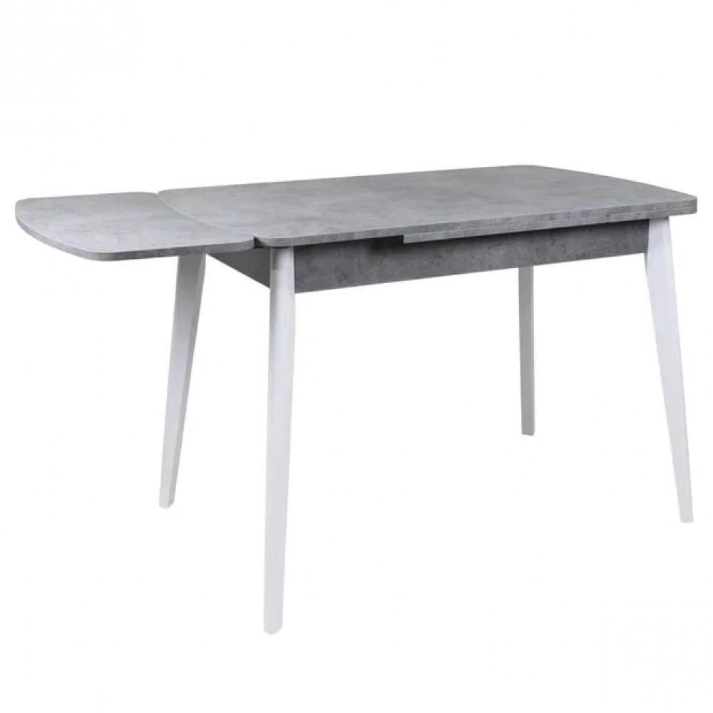 Стол СИЭТЛ 68х110 бетон/белое подстолье ТИП-НД - купить в Озерце