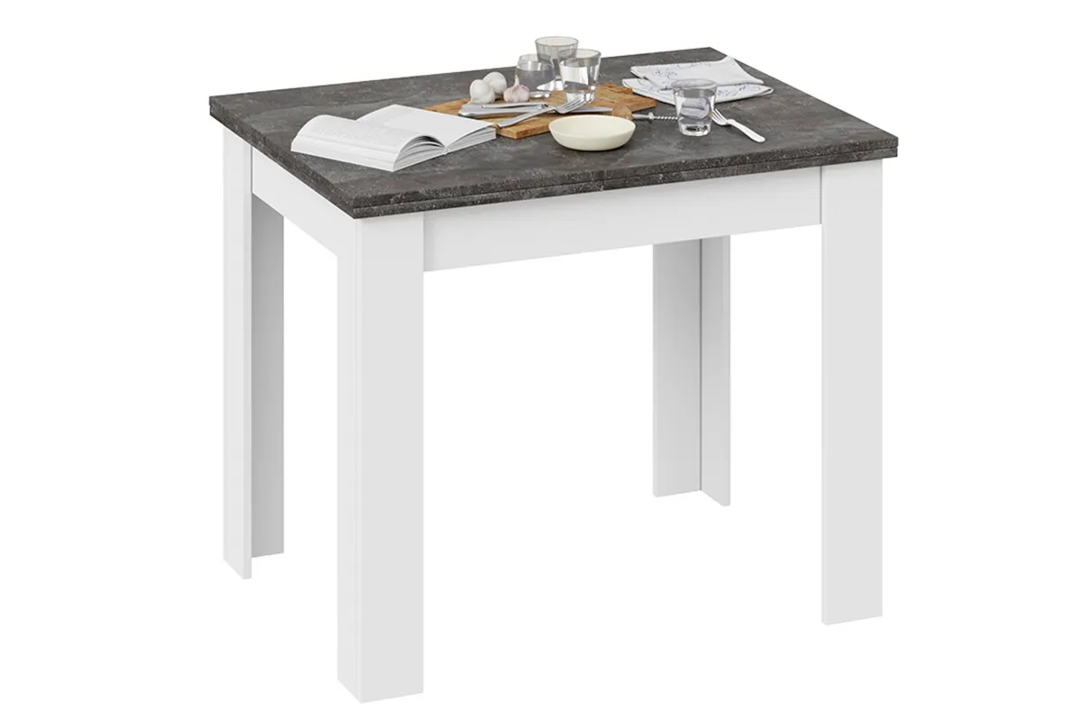 Стол раздвижной Промо тип 3 (Белый/Ателье темный) - купить в Озерце