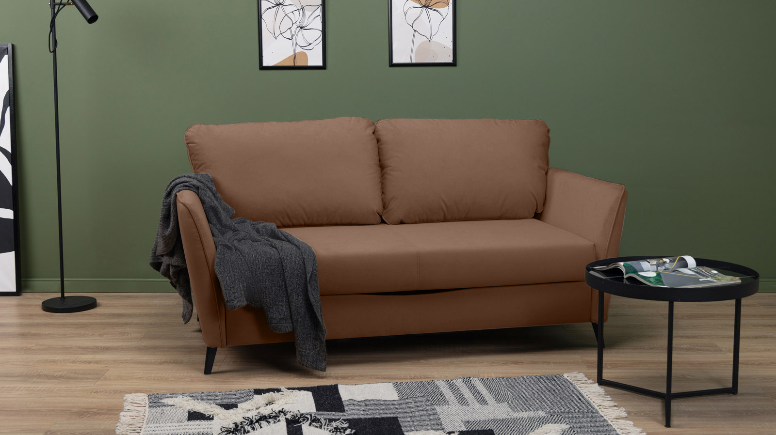 Диван Laguna Mini, ткань Casanova Chocolate 108x174 — купить в Озерце