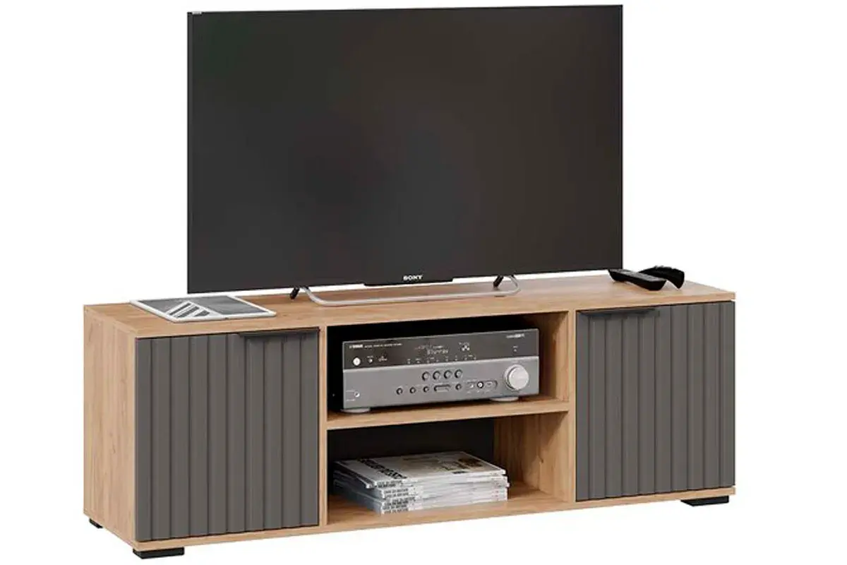 Набор мебели для гостиной Хилтон №2 (Дуб Крафт золотой/Графит матовый) — Мебель-центр Озерцо