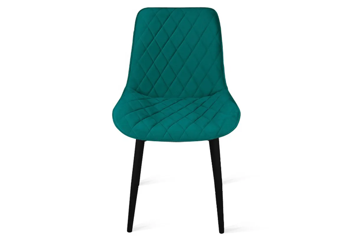 Стул Oscar (Черный Муар / Велюр L006 Бирюзовый) - купить в Озерце