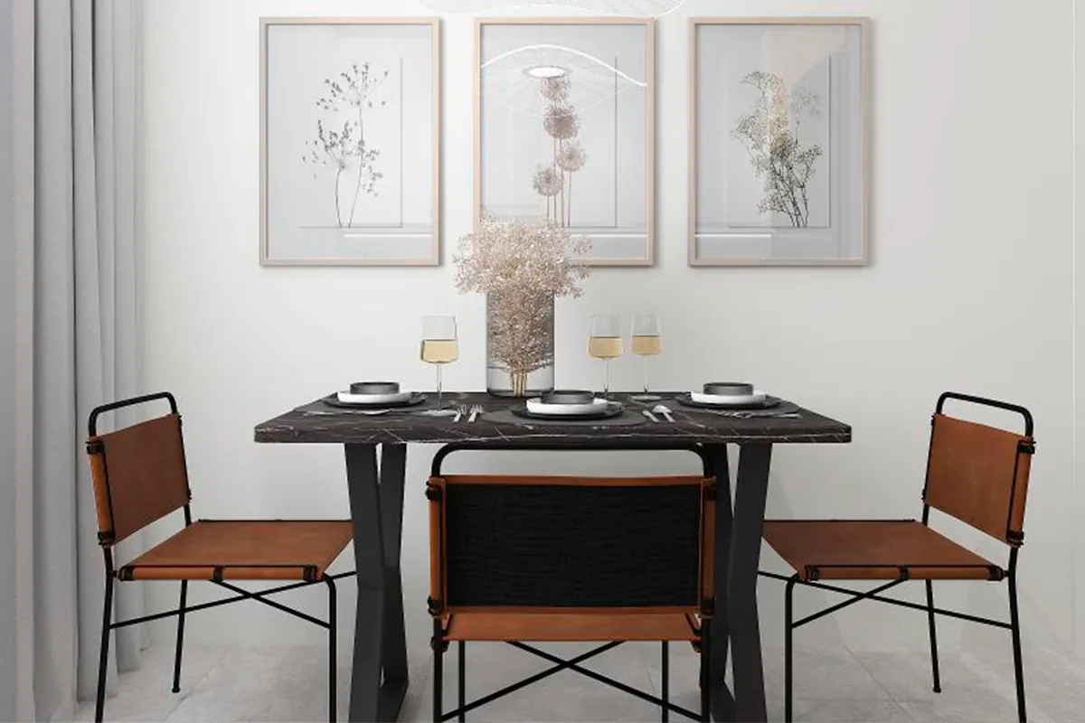 Стол раскладной Ричи (Черный мрамор/Металл чёрный) - купить в Озерце