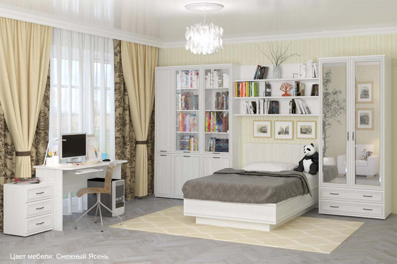 Детская Карина-4 (Снежный Ясень) — Мебель-центр Озерцо