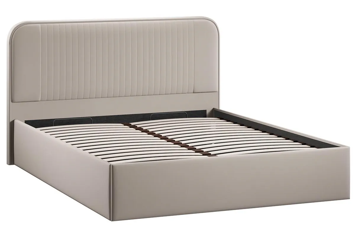 Кровать Тиффани c подъемным механизмом Тип 1 и заглушиной 140х200 (Велюр / Confetti Smoke) - купить в Озерце