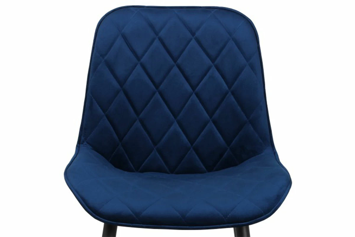 Стул Аура каркас Муар черный, велюр (Velluto 25 синий) СРП-032 - купить в Озерце