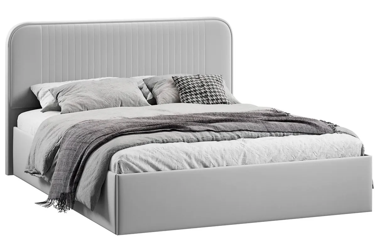 Кровать Тиффани c подъемным механизмом Тип 1 и заглушиной 140х200 (Велюр / Confetti Silver) - купить в Озерце