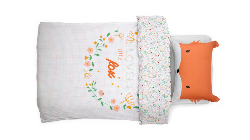 Постельное белье Askona kids Лисенок 140x205 (односпальный), без простыни в мебель-центре Озерцо