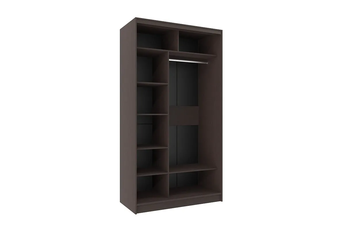 Шкаф-купе 1200 Домашний ЛДСП/ЛДСП (Венге) в мебель-центре Озерцо