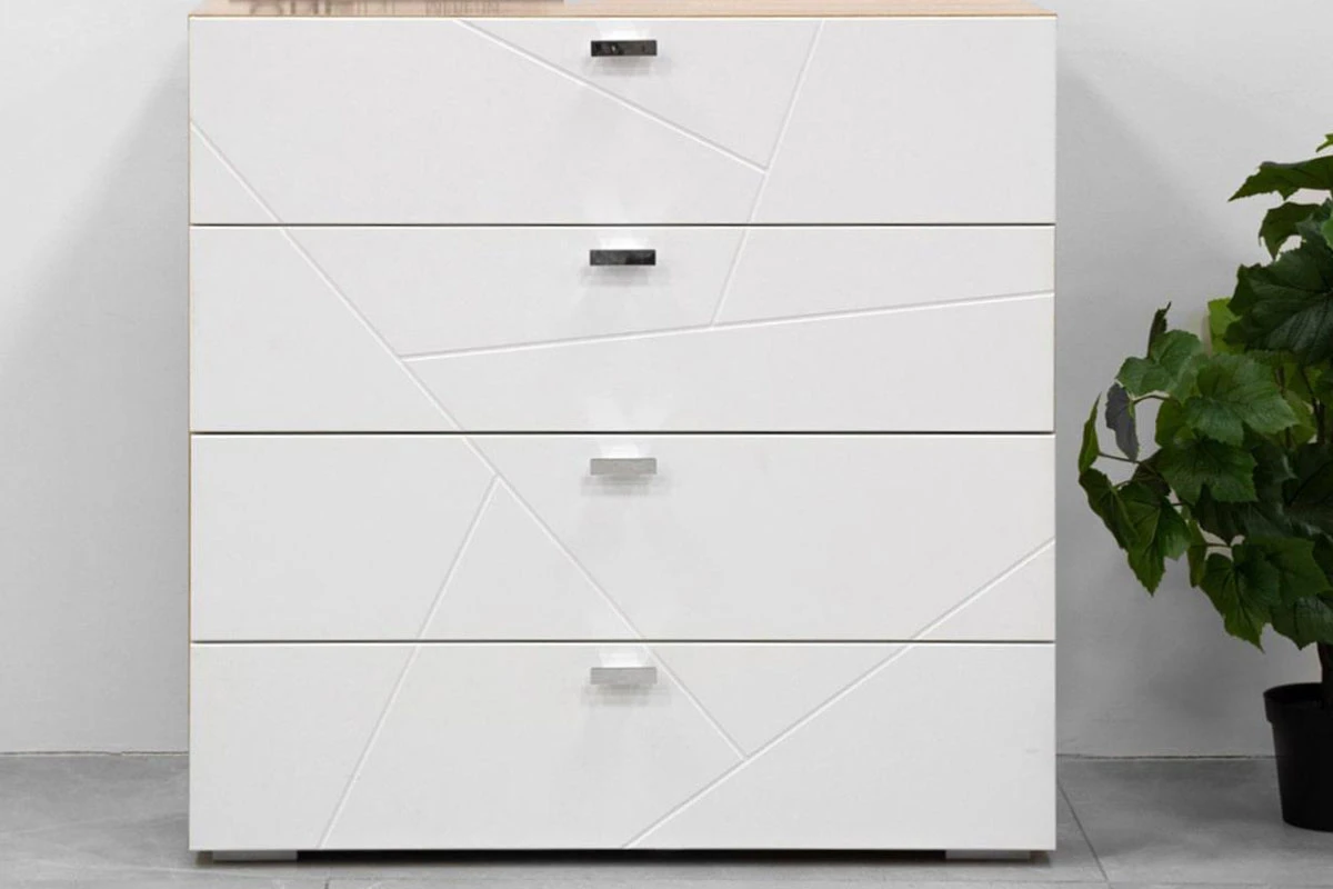 Комод Скайлайн (Белый шагрень) — Мебель-центр Озерцо