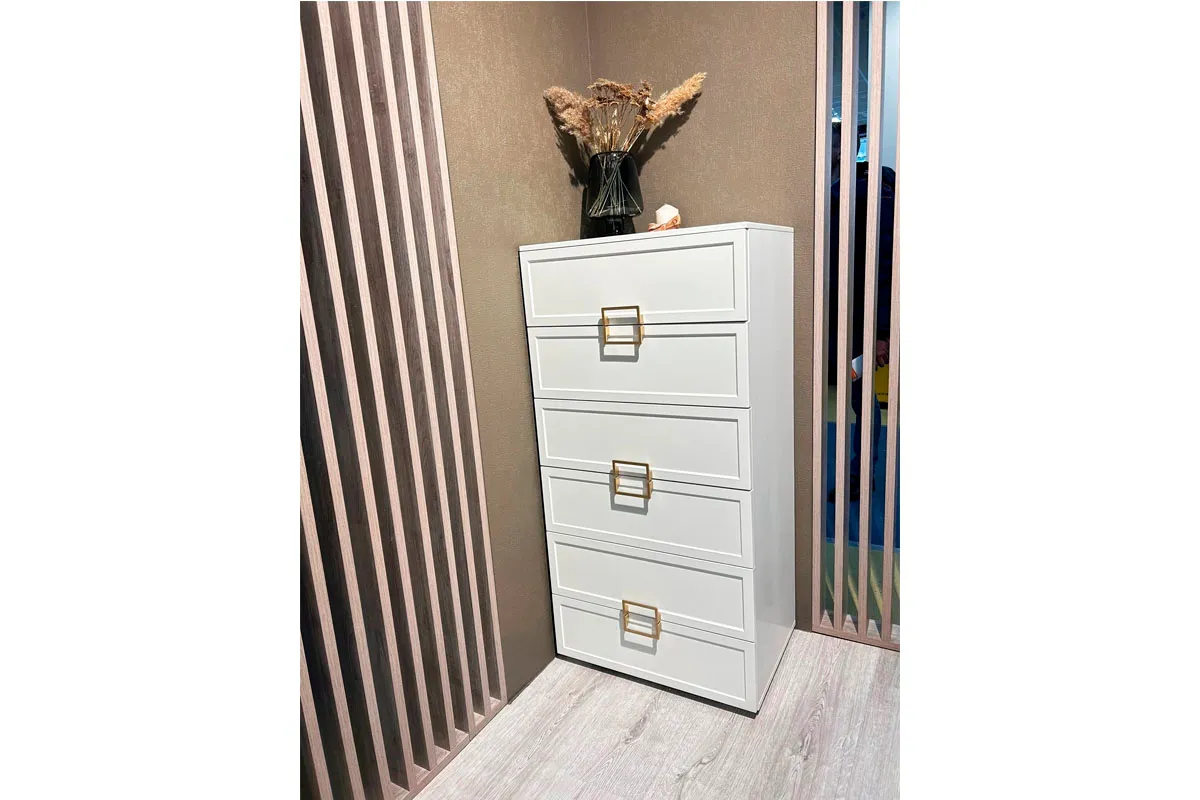 Комод Стелла (Белый Холст/Белый Жемчуг) — Мебель-центр Озерцо