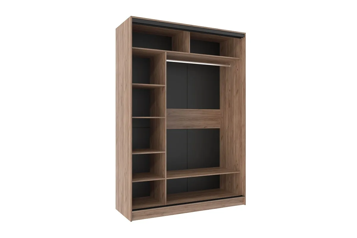 Шкаф-купе 1600 Домашний Зеркало/ЛДСП (Дуб Табачный Craft) в мебель-центре Озерцо