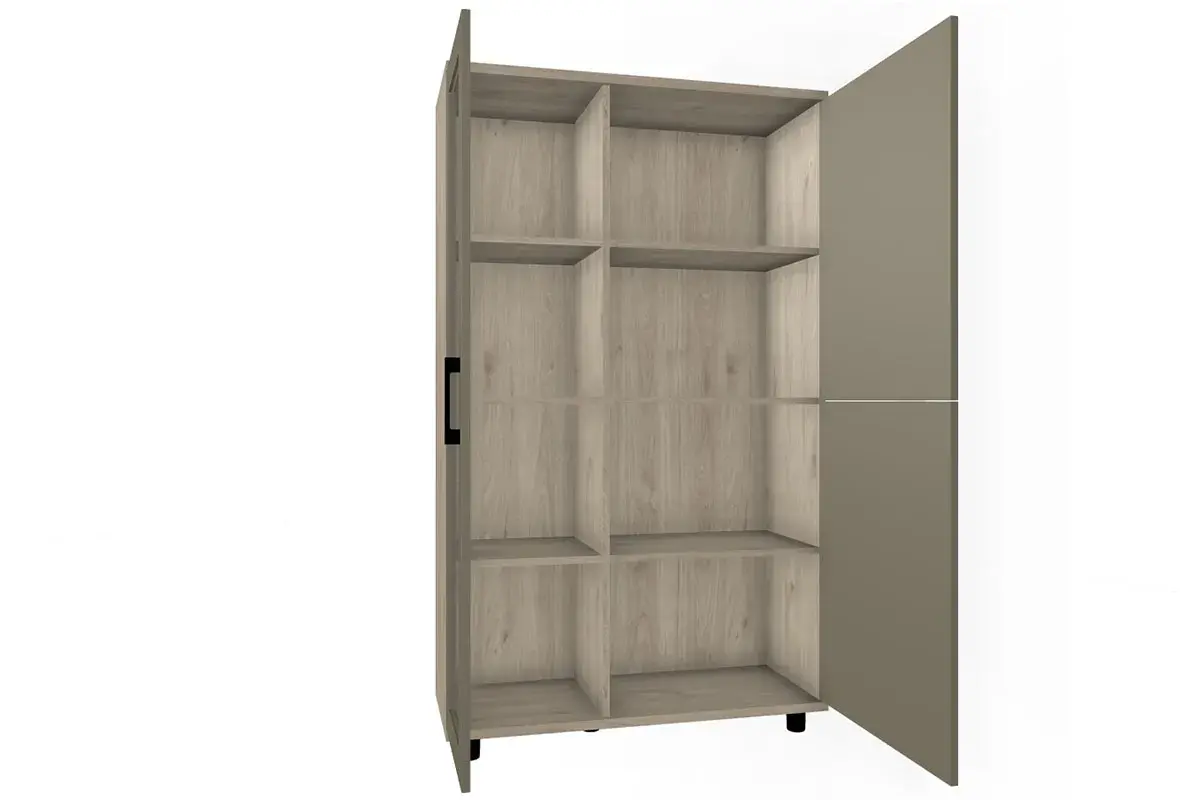 Шкаф многоцелевой ШК-5081-ГС-ЛМ (Гикори Джексон Светлый/Латте Матовый) в мебель-центре Озерцо