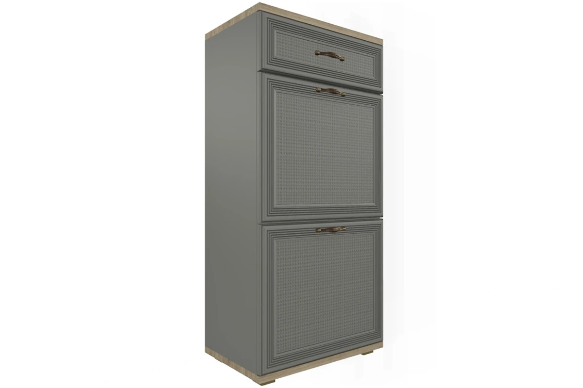 Готовый комплект для прихожей Карина ПК-1001-ГС-СО (Гикори Джексон Светлый/Серый Оникс) — Мебель-центр Озерцо