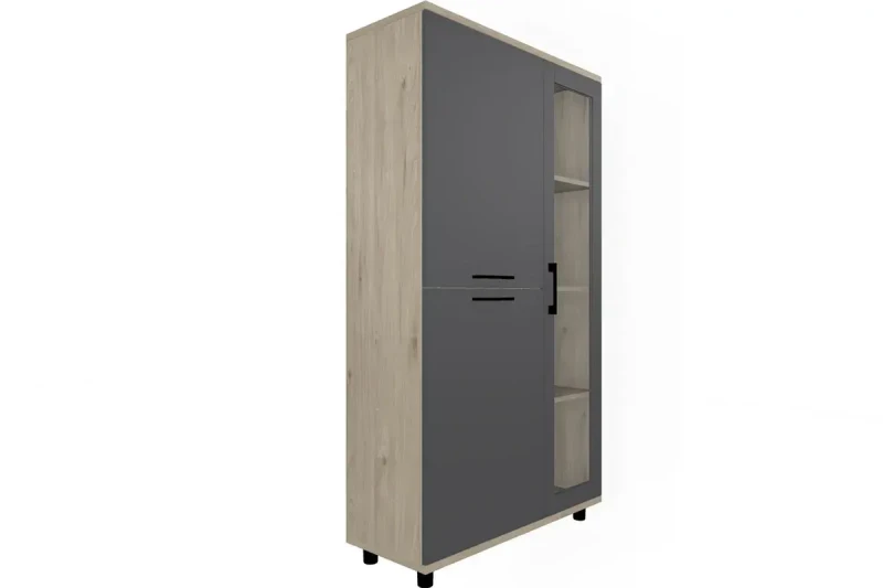 Шкаф многоцелевой ШК-5081-ГС-АМ (Гикори Джексон Светлый/Антрацит Матовый) в мебель-центре Озерцо