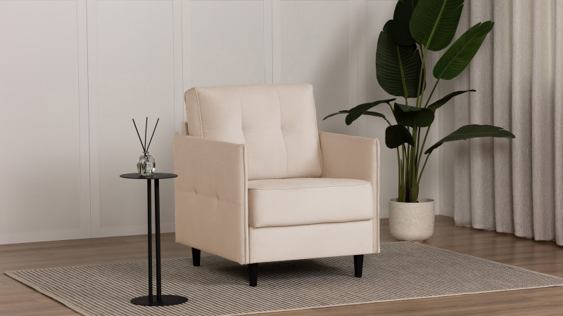 Кресло Amani Pro, Тк. Casanova Milk (подлокотник: 5 см) 73.5x89 — купить в Озерце