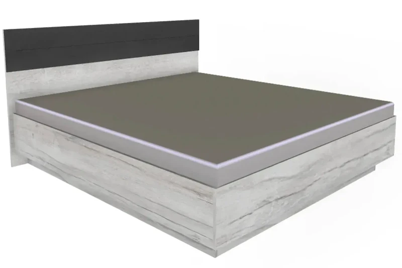 Кровать Neo Люкс 306 с ПМ 180х200 (Дуб Шавиниган) - купить в Озерце