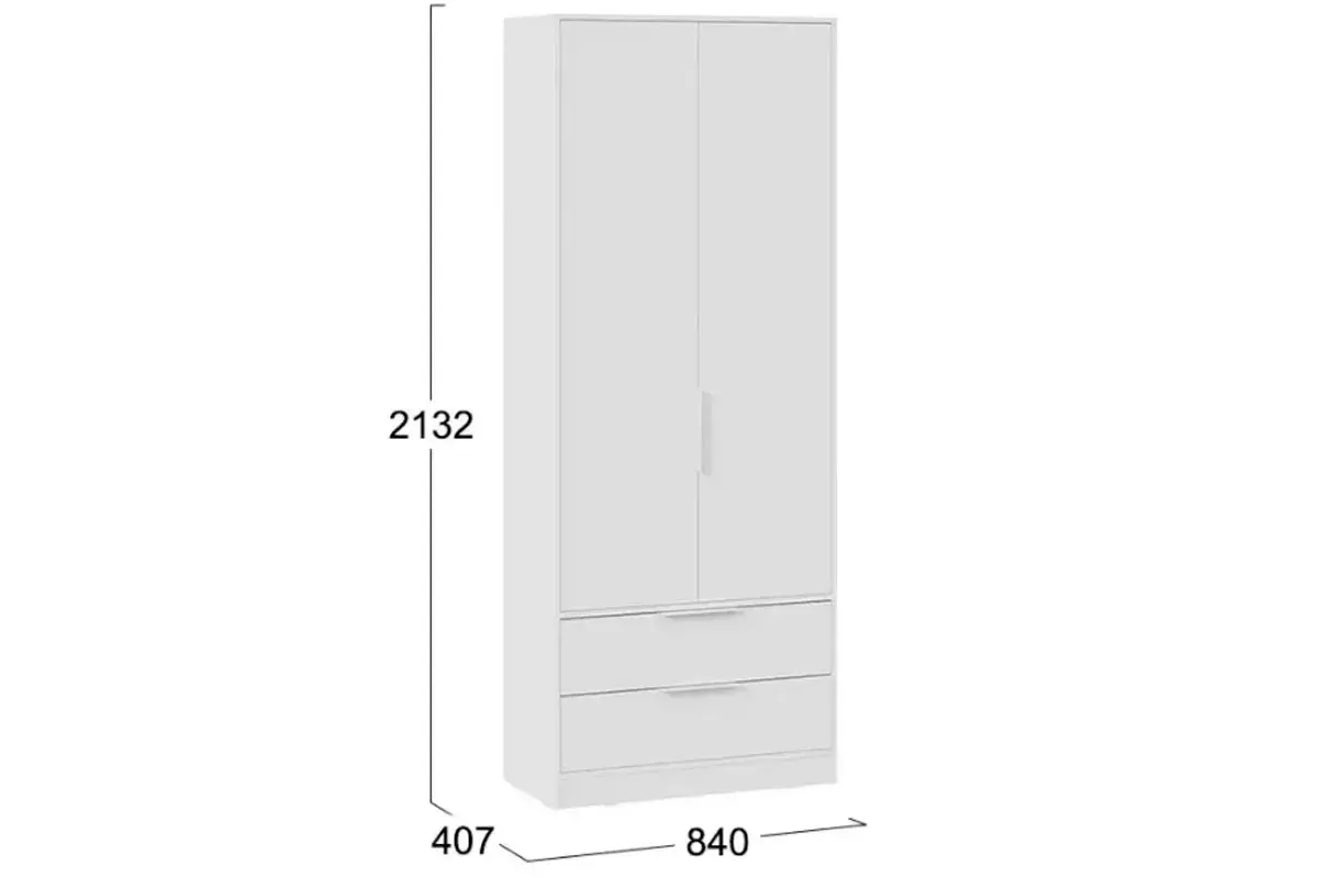 Шкаф для одежды Марли (Белый) в мебель-центре Озерцо