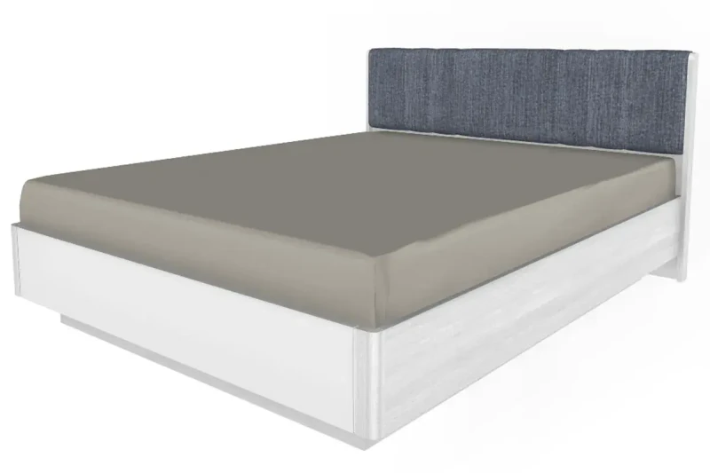 Кровать КР-4014-СЯ-БГ (Снежный Ясень/Белый Бриллиант Глянцевый) - купить в Озерце