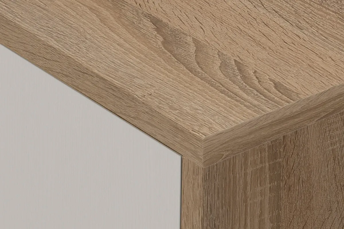 Комод комбинированный Нуар Тип 1 (Дуб Сонома/Белый Ясень) — Мебель-центр Озерцо