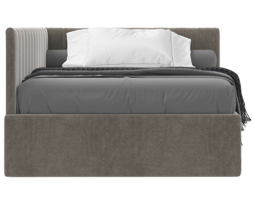 Кровать Сингл 120 угловая с подъемником. Цвет  Simple 5 - купить в Озерце