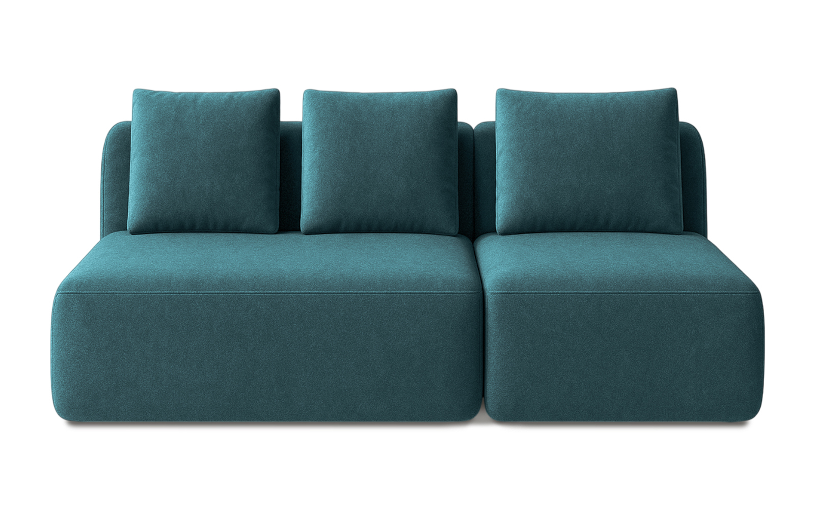 Диван модульный Мольто-2 секц-пуф 125+85-спинка 125+85-Тк. Aura 09 57x367 — купить в Озерце