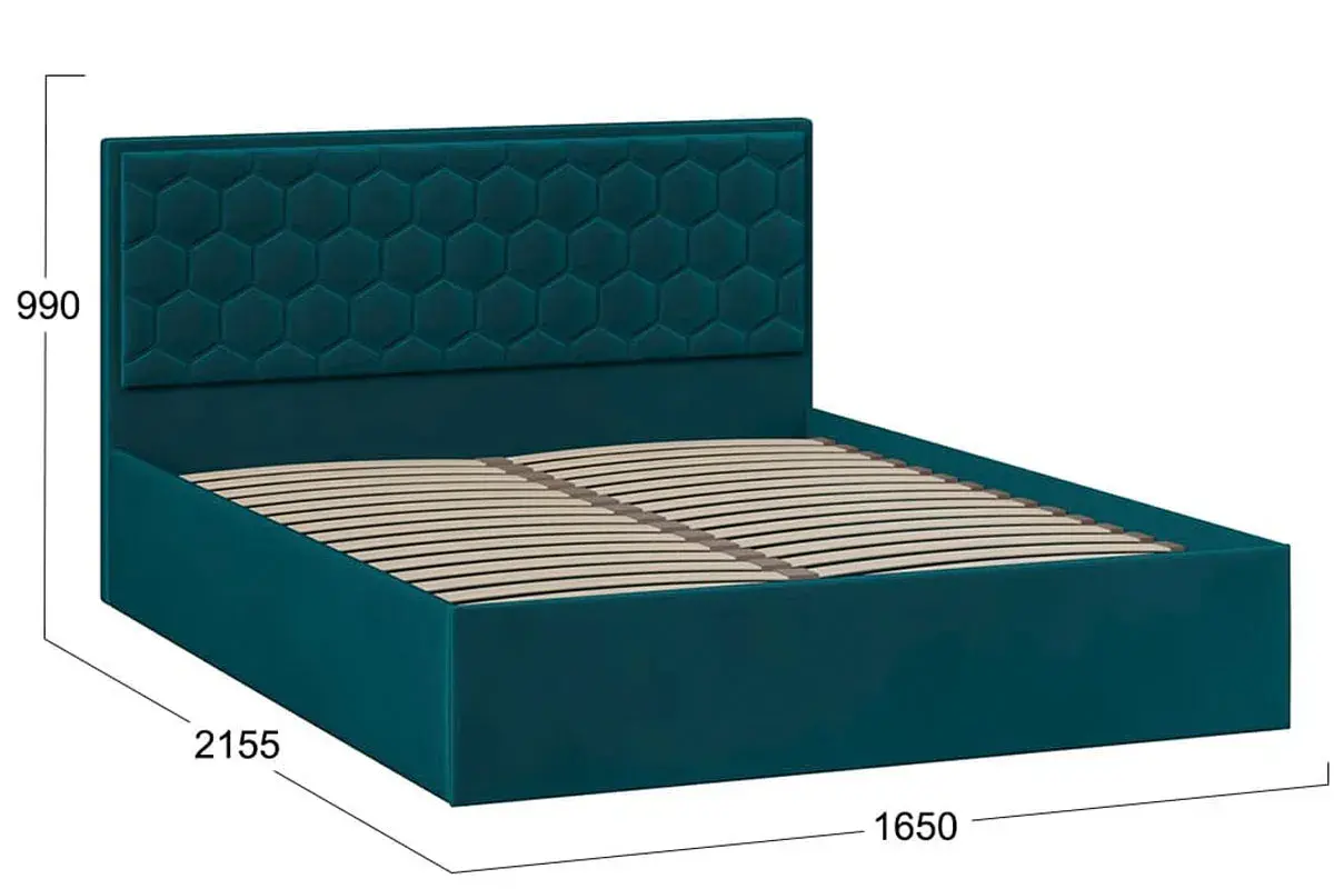Кровать универсальная Порто без ПМ 160х200 (Велюр/Confetti Izumrud) - купить в Озерце