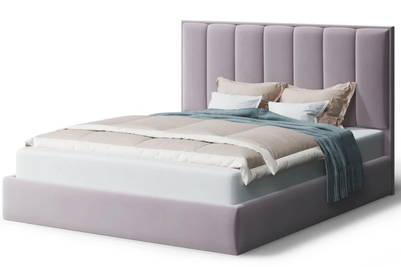 Кровать без опоры Лина с ПМ 140х200 (Neo 15/Лиловый) - купить в Озерце