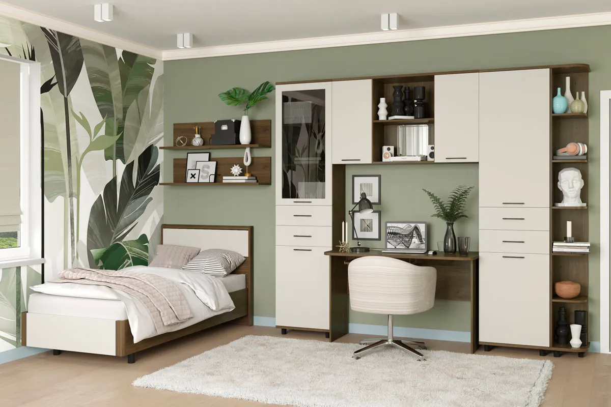 Шкаф многоцелевой ШК-5046-ГТ-КМ (Гикори Джексон Темный/Кашемир Матовый) в мебель-центре Озерцо