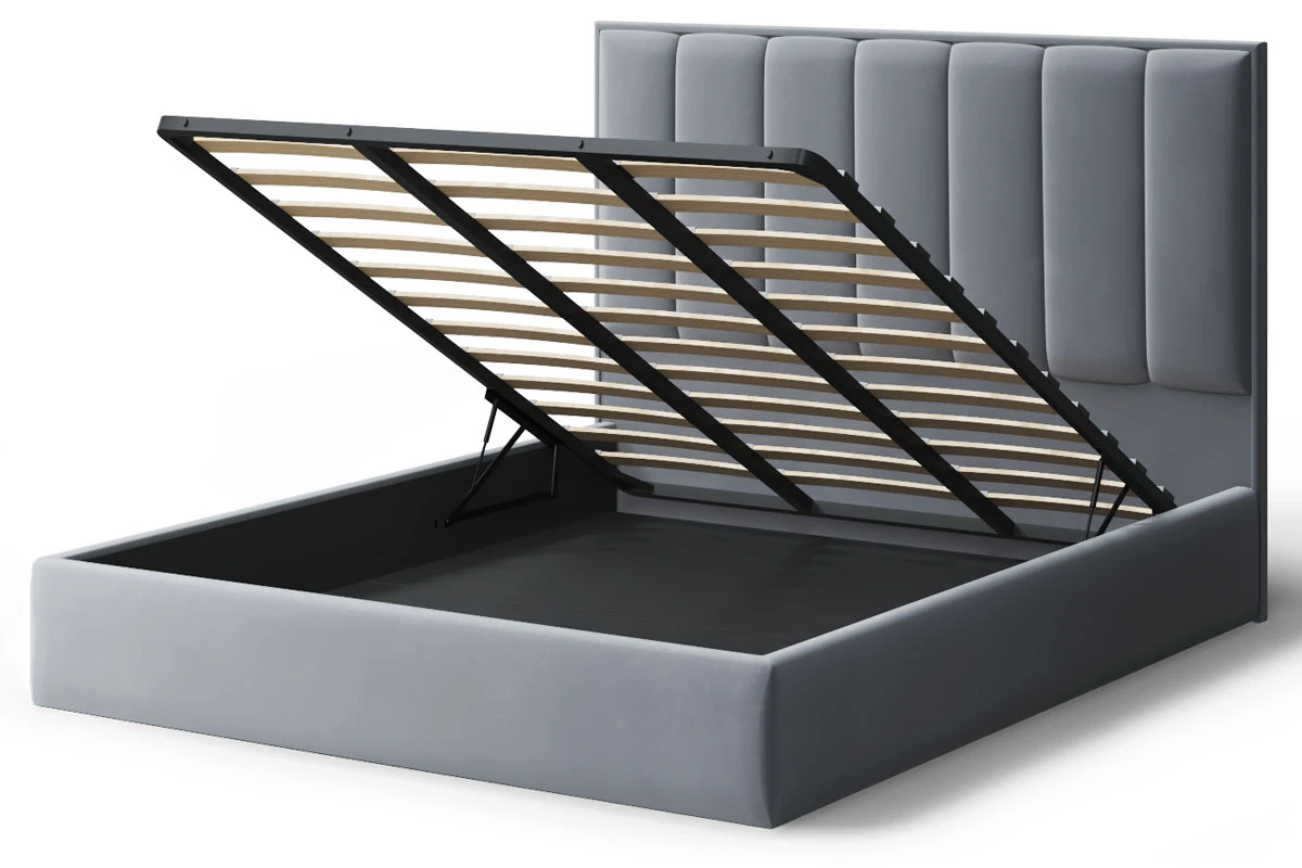Кровать без опоры Лина с ПМ 120х200 (Neo 25/Серый) - купить в Озерце