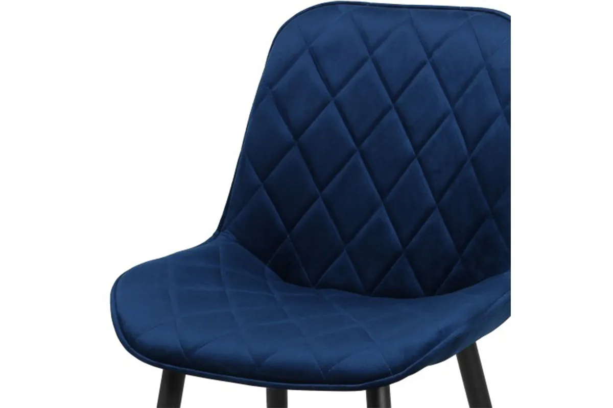 Стул Аура каркас Муар черный, велюр (Velluto 25 синий) СРП-032 - купить в Озерце