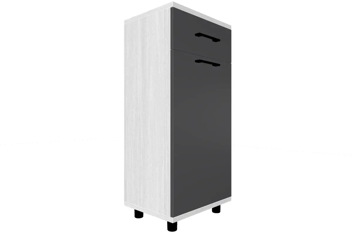 Прихожая Грейс комплект 2 (Снежный Ясень/Антрацит Матовый) — Мебель-центр Озерцо