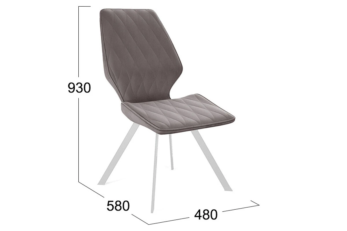 Стул Матэо (Белый муар/Микровелюр BRENDY Latte) - купить в Озерце