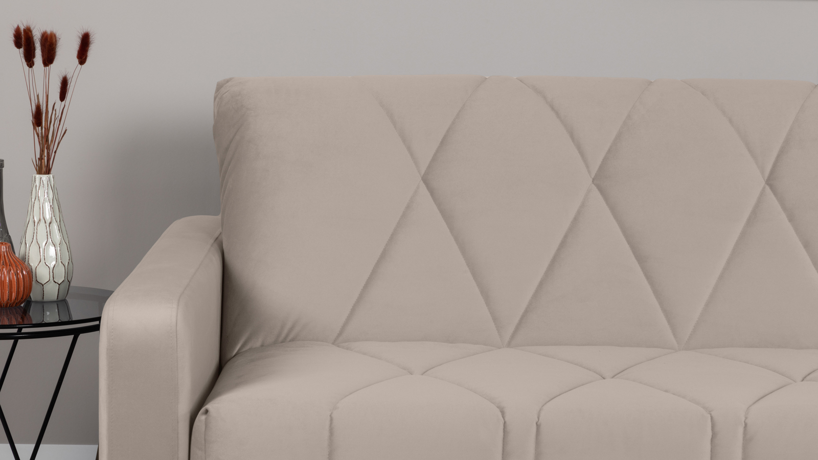 Диван угловой Domo Pro стежка ромб, ткань Sky Velvet 03 140x216 — купить в Озерце