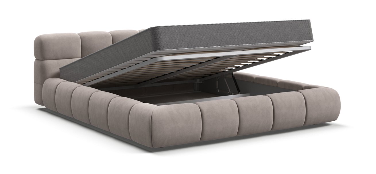 Босс Дрим Кровать+ПМ 160*200 Велюр Монолит латте - купить в Озерце