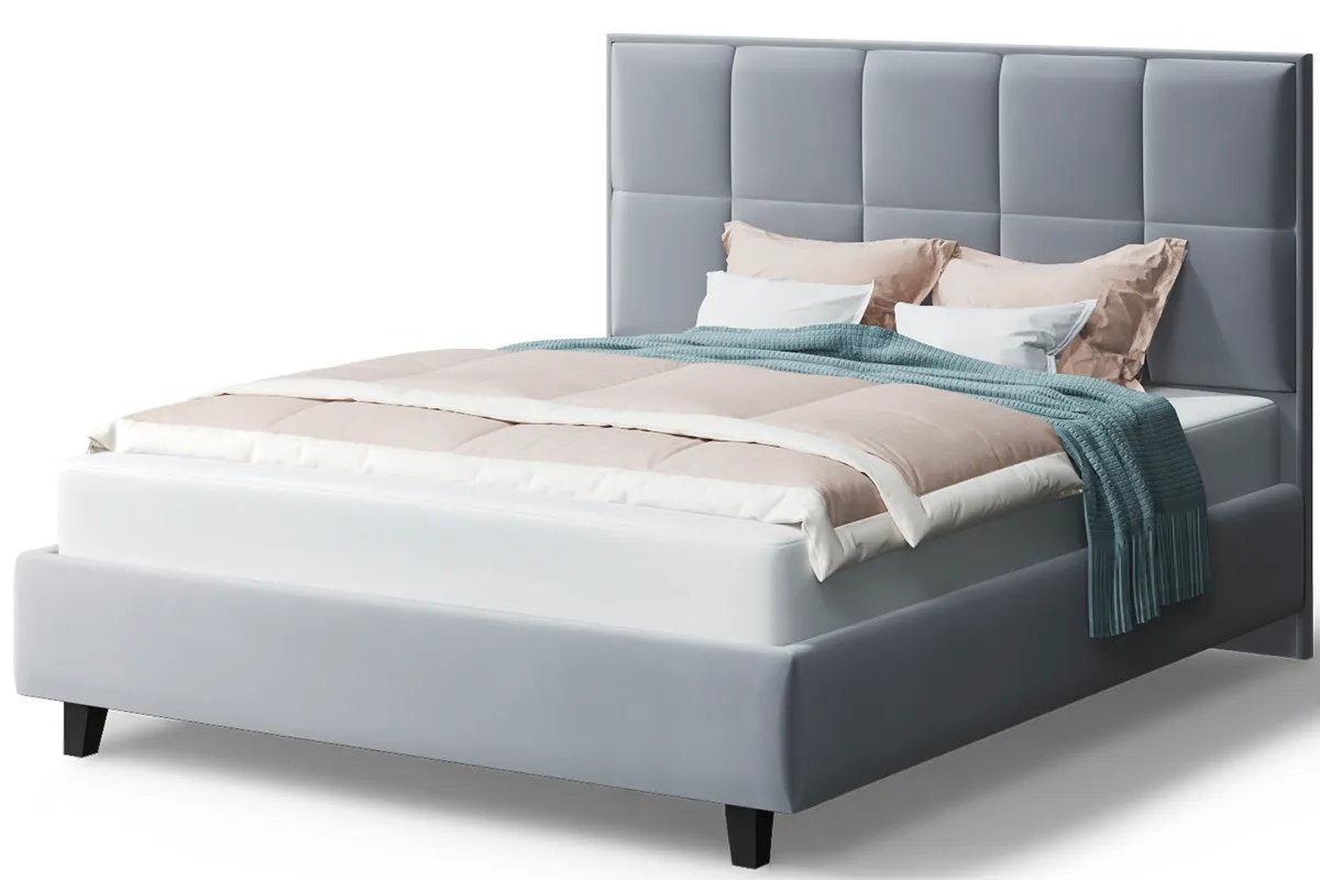 Кровать на опоре Велла с подъемым мех-ом и бельев. ящ 160х200 (Neo 25 / Серый) - купить в Озерце