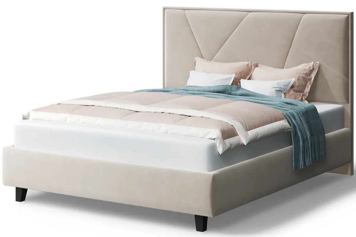 Кровать на опоре Ингрид с ПМ 140х200 (Бренди лайт 03/Беж) - купить в Озерце