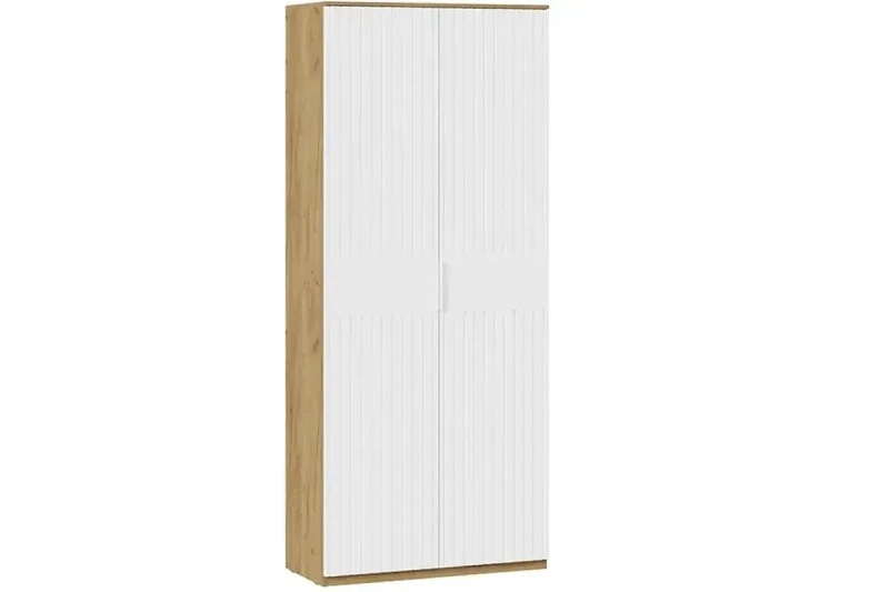 Шкаф для одежды Хилтон (Дуб Крафт золотой/Белый матовый) в мебель-центре Озерцо