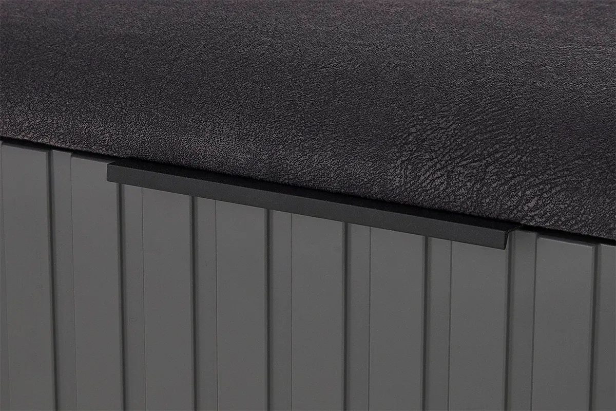 Тумба для обуви Хилтон Исп.2.1 (Дуб Крафт золотой/Графит матовый) — Мебель-центр Озерцо