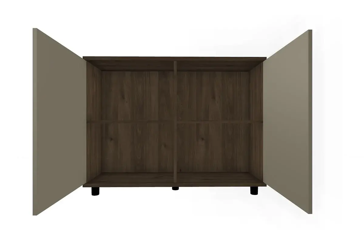 Тумба ТБ-5017-ГТ-ЛМ (Гикори Джексон Темный/Латте Матовый) — Мебель-центр Озерцо