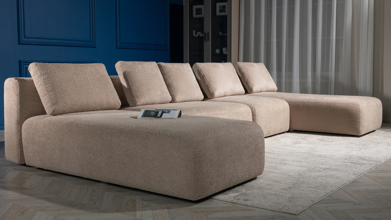 Диван модульный Molto, 4 секционный, 170+125+85+170+85+125+85+85, ткань Soul 112 57 — купить в Озерце