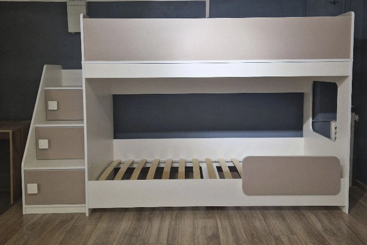 Кровать 2-х ярусная Тёма-2 (Белый/Капучино) - купить в Озерце