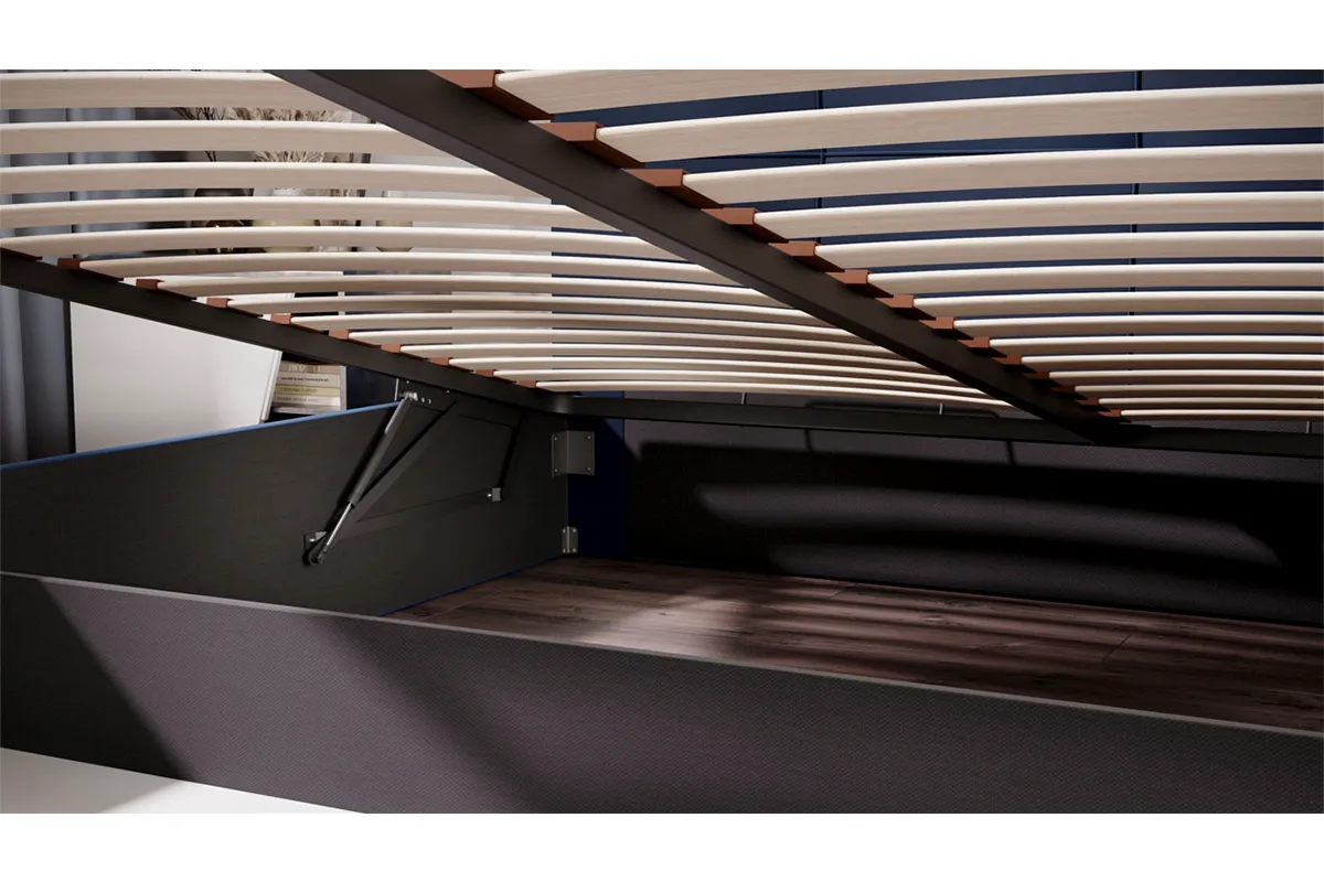 Кровать Лора с ПМ и заглушиной 180х200 (Велюр / Confetti Smoke) - купить в Озерце