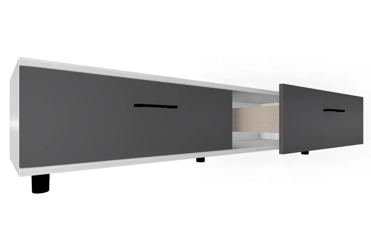 Тумба ТБ-5072-СЯ-АМ (Снежный Ясень/Антрацит Матовый) — Мебель-центр Озерцо