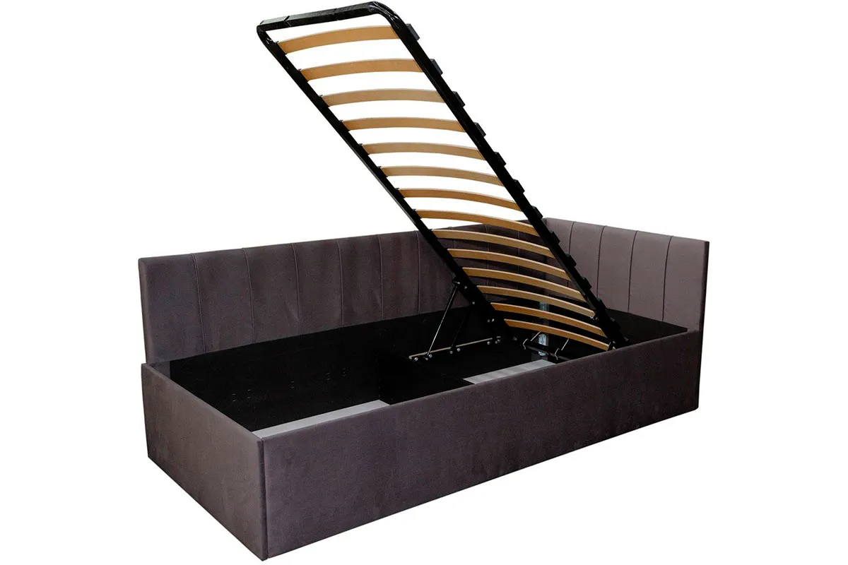 Кровать Мика с ПМ 90х200 универсальная (Newtone ANTRACITE) - купить в Озерце