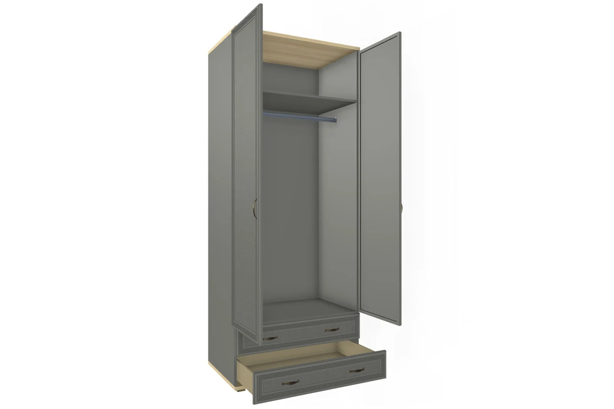 Шкаф для одежды и белья ШК-1005-АС-СО (Ясень Асахи/Серый Оникс) в мебель-центре Озерцо